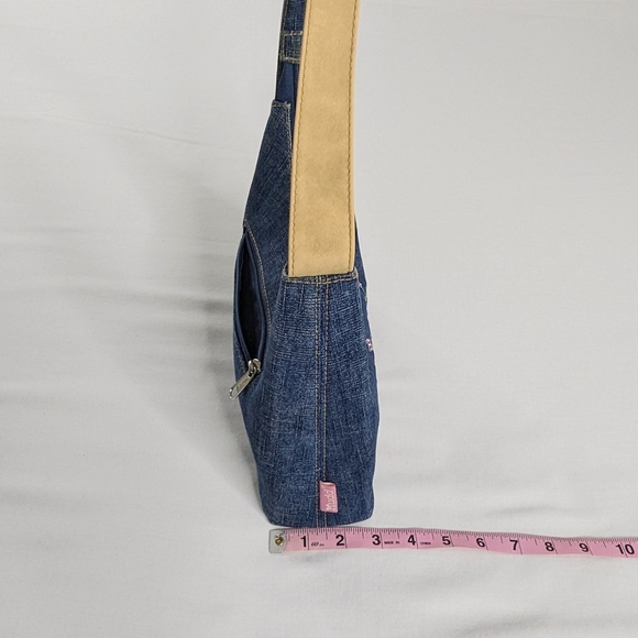 Y2k Mudd Denim Embroidered Butterfly Floral Mini Shoulder Bag - Picture 7 of 9